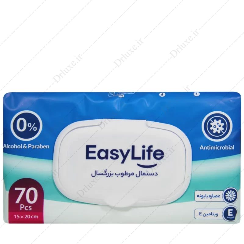 دستمال مرطوب بزرگسال ایزی لایف 70 عدد